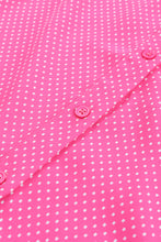 Load image into Gallery viewer, Pink 3/4 Sleeves Dotted Print Loose Shirt
