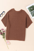 将图片加载到图库查看器，Coffee High Neck Short Bat Sleeve Sweater
