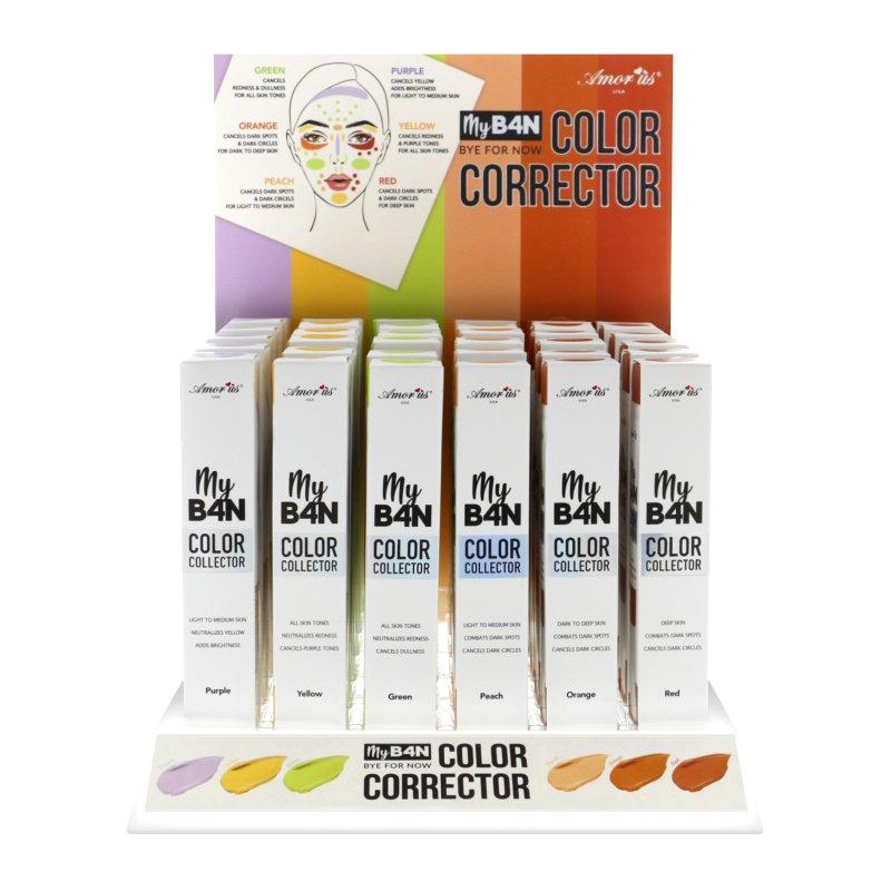 Amor us- COB4ND : My B4N-Bye For Now Color Corrector 3DZ. These ultra-blendable, highly pigmented color correctors neutralize skin discoloration and even the skin tone. My B4N Color Corrector features an innovative, lightweight formula that instantly color-corrects and blurs flaws, leaving skin illuminated and bright. The Best Deal and Price w/ Bonitawhole.com !!!