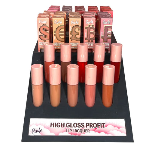 Show the world you are making money moves with High Gloss Profit Lip Lacquer. Highly pigmented and glossy, this lip lacquer is the hottest buy on the makeup market.  The best price, deal and quality w/ Bonitawholesale.com