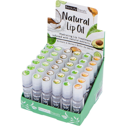 Beauty Treats_502C : NATURAL LIP OIL- Wholesale Display 36 PCS (3 DZ)  in a SET Bonita cosmetic and makeup supply wholesale online store with best price.