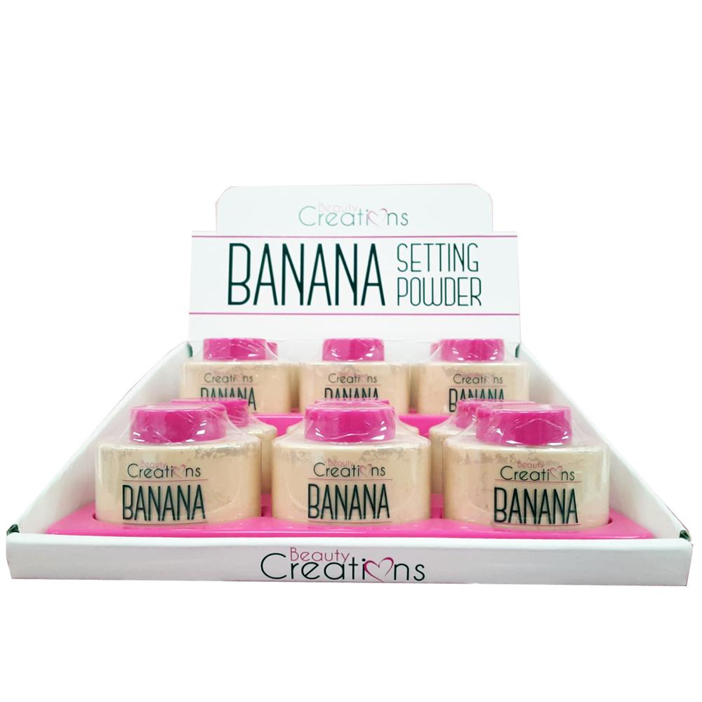 Beauty Creation BC-BSP01 Banana Setting Powder Bonita Wholesale w/ Best Price !!!  Banana powder is a loose, silky powder that should be applied after concealer and foundation. ... Setting powder is formulated to set your makeup in place to ensure that it's long-lasting and oil-free. Translucent powder is a colorless powder that gives your facial complexion a matte or slightly sheer finish