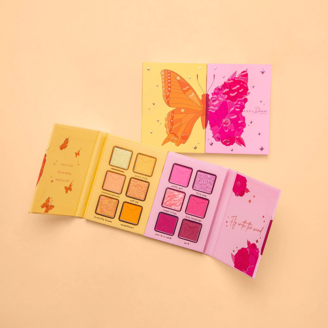 Soar higher than ever & fly with the wind!   Embark on a dazzling journey with this two piece snap-together palette filled with sunshine yellows & rosy pinks. Effortlessly blend creamy mattes & add the perfect finishing touch with brilliant metallics. Perfect for mixing & matching, let your creativity shine! The best price and deal w/ Bonitawholesale.com