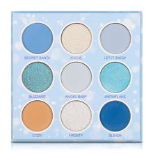 Load image into Gallery viewer, Get cozy this holiday season with our Winter Wishes Palette! This 9 color palette features icy blues and cool tones perfect for a memorable look. Whether you&#39;re in the mood for a bright blue eyelid, or a soft and smoky look this palette has you covered. The best price and deal w/ Bonitawholesale.com
