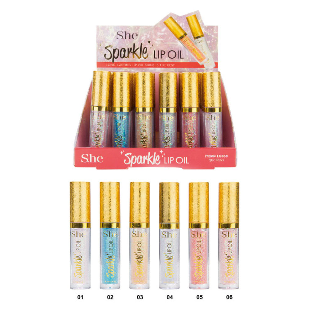 * Smooth and long lasting. * Sparkly finish. * Add sparkle to any lips. * Includes: All 36 PCS. The best price and deal  of lip gloss oil w/ bonitawholesale.com